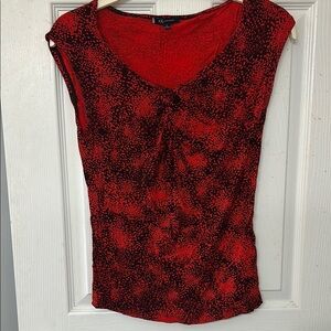 Women's Red and Black Top